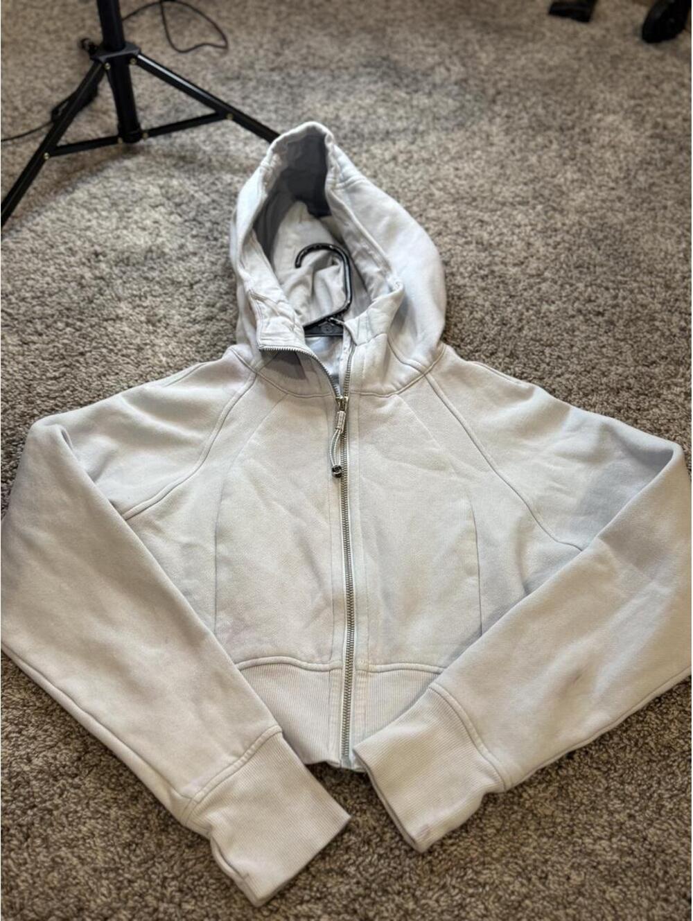 Lululemon Light Gray Full Zip Hoodie Sweatshirt